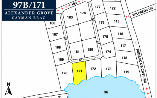 ALEXANDER GROVE SUBDIVISION – CAYMAN BRAC – POND LOT 2